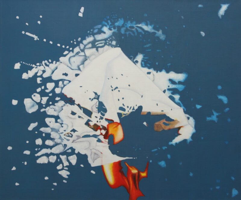 Burning the Iceberg, 2001, Malerei von Andrea Eitel