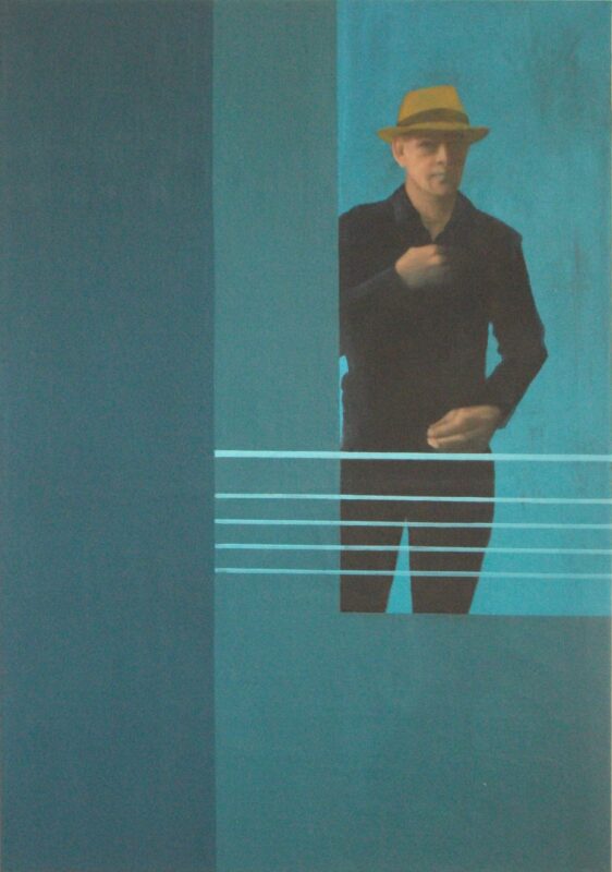Mann mit Hut, 2010, Malerei von Andrea Eitel