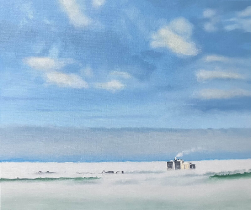 Nebel 1, Öl auf Leinwand 50 x 60 cm von Andrea Eitel