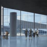 Oase Flughafen, 2010, Malerei von Andrea Eitel