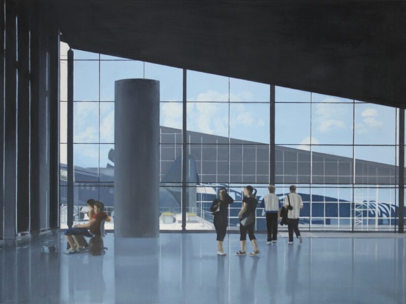 Oase Flughafen, 2010, Malerei von Andrea Eitel