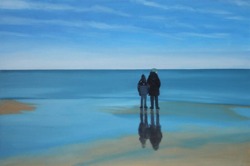 Sichtweite, 2023, Öl auf Leinwand 60 x 90 cm von Andrea Eitel